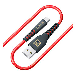 USB кабель Luxe Cube Kevlar, MicroUSB, 1.2 м., Красный