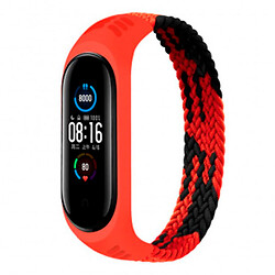 Ремешок Xiaomi Mi Band 5 / Mi Band 6, BeCover Elastic Nylon, Black-Red, Черный