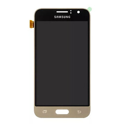 Дисплей (екран) Samsung J120 Galaxy J1, З сенсорним склом, Без рамки, Amoled, Золотий