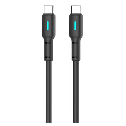 USB кабель Gelius GP-UC100 Lumin Lamp, Type-C, 1.0 м., Чорний