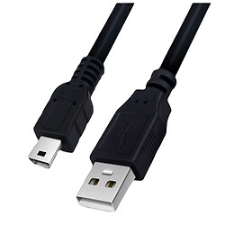 USB кабель, MiniUSB, 2.0 м., Черный