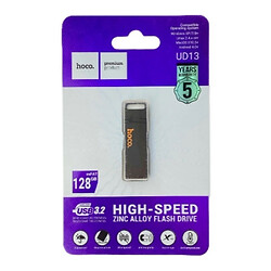 USB Flash Hoco UD13, 128 Гб., Сірий