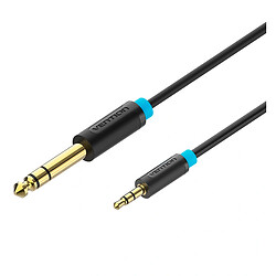 AUX кабель Vention BABBI, 6.35 мм., 3.0 м., Чорний