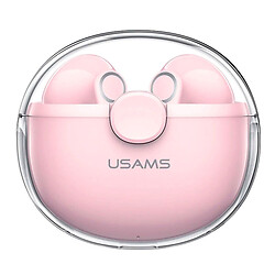 Bluetooth-гарнитура Usams BU12, Стерео, Розовый