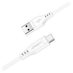 USB кабель Acefast C3-04, Type-C, 1.2 м., Білий