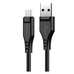 USB кабель Acefast C3-09, MicroUSB, 1.2 м., Черный