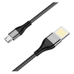 USB кабель Borofone BU11, MicroUSB, 1.2 м., Чорний