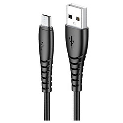 USB кабель Charome C20-01, MicroUSB, 1.0 м., Чорний
