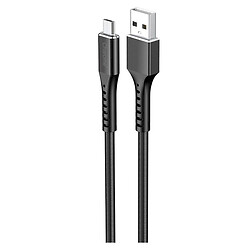 USB кабель Charome C22-01, MicroUSB, 1.0 м., Чорний