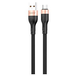 USB кабель Charome C23-01, MicroUSB, 1.0 м., Чорний