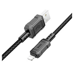 USB кабель Hoco X94 Leader Apple iPhone SE 2022 / iPhone 14 Pro Max / iPhone 14 Plus / iPhone 14 Pro / iPhone 14 / iPhone 13 Pro / iPhone 13 Mini / iPhone 13 / iPhone 13 Pro Max / iPhone 12 Mini / iPhone 12 Pro Max, Lightning, 1.0 м., Черный