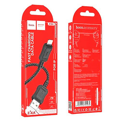 USB кабель Hoco X94 Leader Apple iPhone SE 2022 / iPhone 14 Pro Max / iPhone 14 Plus / iPhone 14 Pro / iPhone 14 / iPhone 13 Pro / iPhone 13 Mini / iPhone 13 / iPhone 13 Pro Max / iPhone 12 Mini / iPhone 12 Pro Max, Lightning, 1.0 м., Чорний - № 4