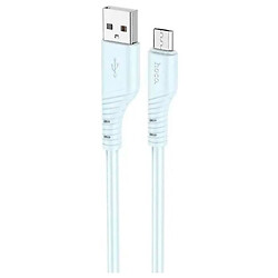 USB кабель Hoco X97 Crystal, MicroUSB, 1.0 м., Синій