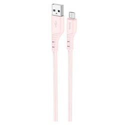 USB кабель Hoco X97 Crystal, MicroUSB, 1.0 м., Розовый