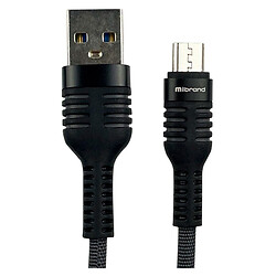 USB кабель Mibrand MI-13 Feng World Charging Line, MicroUSB, 1.0 м., Чорний