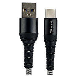 USB кабель Mibrand MI-14 Fishing Net Charging Line, Type-C, 1.0 м., Чорний