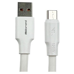 USB кабель Mibrand MI-98 PVC Tube Cable, Type-C, 1.0 м., Белый