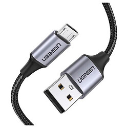 USB кабель Ugreen US290, MicroUSB, 1.0 м., Чорний
