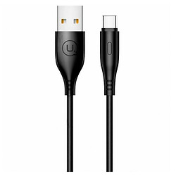USB кабель Usams US-SJ266 U18 Round, Type-C, 1.0 м., Чорний