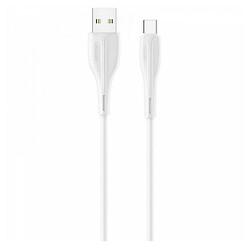 USB кабель Usams US-SJ372 U38, Type-C, 1.0 м., Білий