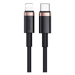 USB кабель Usams US-SJ484 U63, Lightning, 1.2 м., Чорний