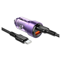 АЗУ Borofone BZ20 Smart, С кабелем, Type-C, Фиолетовый