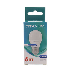 Лампа Titanum G45 6W E27 4100K 220V