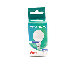 Лампа Titanum G45 6W E14 4100K 220V