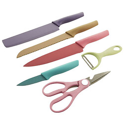 Набір ножів кухонних з ножицями 6 предметів