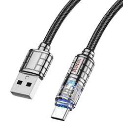USB кабель Hoco U122, Type-C, 1.0 м., Чорний