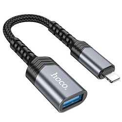 USB Hub Hoco UA24, Lightning, Сірий