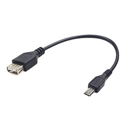 USB кабель Cablexpert, MicroUSB, 0.15 м., Черный