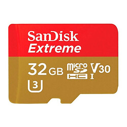 Карта памяти MicroSDHC SanDisk Extreme Action A1 V30 UHS-1 U3, 32 Гб.