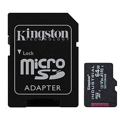 Карта памяти Kingston Industrial MicroSDXC V30 А1 UHS-1 U3, 64 Гб.