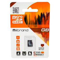 Карта памяти Mibrand MicroSDXC UHS-1 U3, 128 Гб.