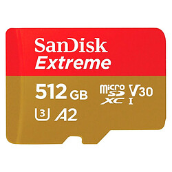 Карта пам'яті SanDisk Extreme A2 V30 MicroSDXC UHS-1 U3, 512 Гб.