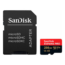 Карта пам'яті SanDisk Extreme Pro A1 V30 MicroSDXC UHS-1 U3, 256 Гб.
