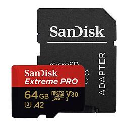 Карта пам'яті SanDisk Extreme Pro A1 V30 MicroSDXC UHS-1 U3, 64 Гб.