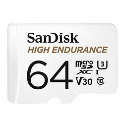 Карта памяти SanDisk High Endurance V30 MicroSDXC UHS-1 U3, 64 Гб.