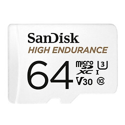 Карта памяти SanDisk Max Endurance V30 MicroSDXC UHS-1 U3, 64 Гб.