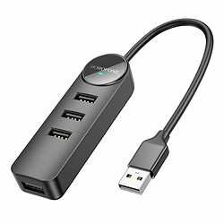 USB Hub Borofone DH5 Erudite, 0.2 м., Чорний