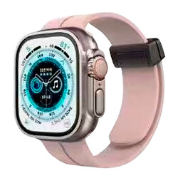 Ремешок Apple Watch 42 / Watch 44, Silicone MAGNETIC LOCK, Official Fan, Бежевый