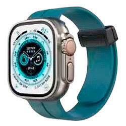 Ремешок Apple Watch 42 / Watch 44, Silicone MAGNETIC LOCK, Yan King, Синий