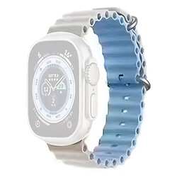 Ремінець Apple Watch 38 / Watch 40, Ocean Band, White-Blue, Білий