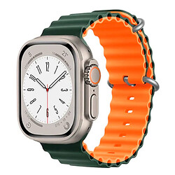 Ремінець Apple Watch 38 / Watch 40, Ocean Band, Teal-Orange, Чорний