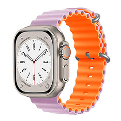 Ремінець Apple Watch 38 / Watch 40, Ocean Band, Purple-Orange, Фіолетовий