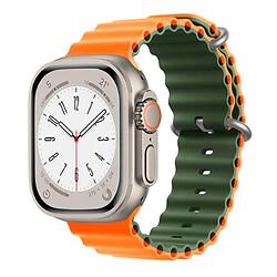 Ремінець Apple Watch 42 / Watch 44, Ocean Band, Orange-Khaki, Помаранчевий