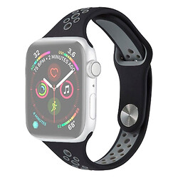 Ремінець Apple Watch 38 / Watch 40, Nike Sport Band, Black-Grey, Чорний