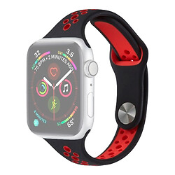 Ремінець Apple Watch 38 / Watch 40, Nike Sport Band, Black-Red, Чорний