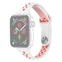 Ремешок Apple Watch 38 / Watch 40, Nike Sport Band, White-Pink, Белый